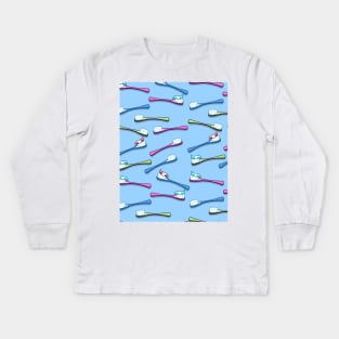 Toothbrushes Kids Long Sleeve T-Shirt